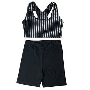 Marika Crop Top and Danskin Biker Shorts Size S